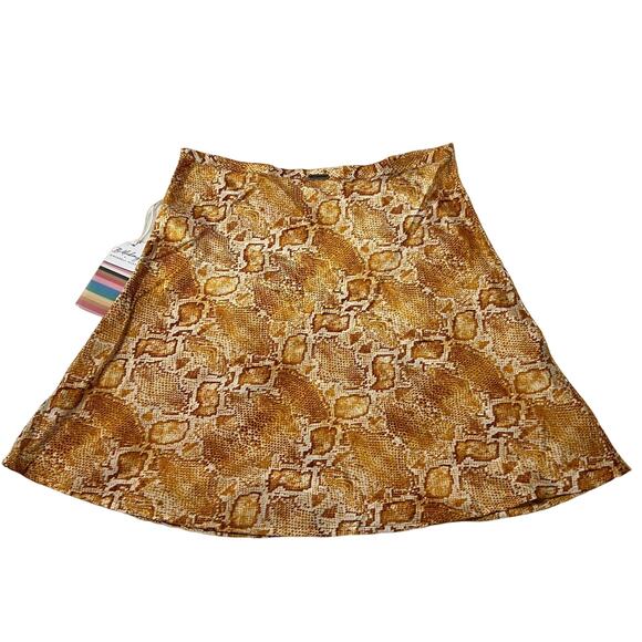 Billabong x Sincerely Jules Short And Free Snake Print Mini Skirt Size 28 NEW - Picture 2 of 7